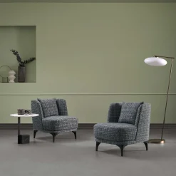 Sedia Lounge Luna grigia di Michele Mantovani