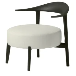 Sedia lounge Ripple bianca e nera