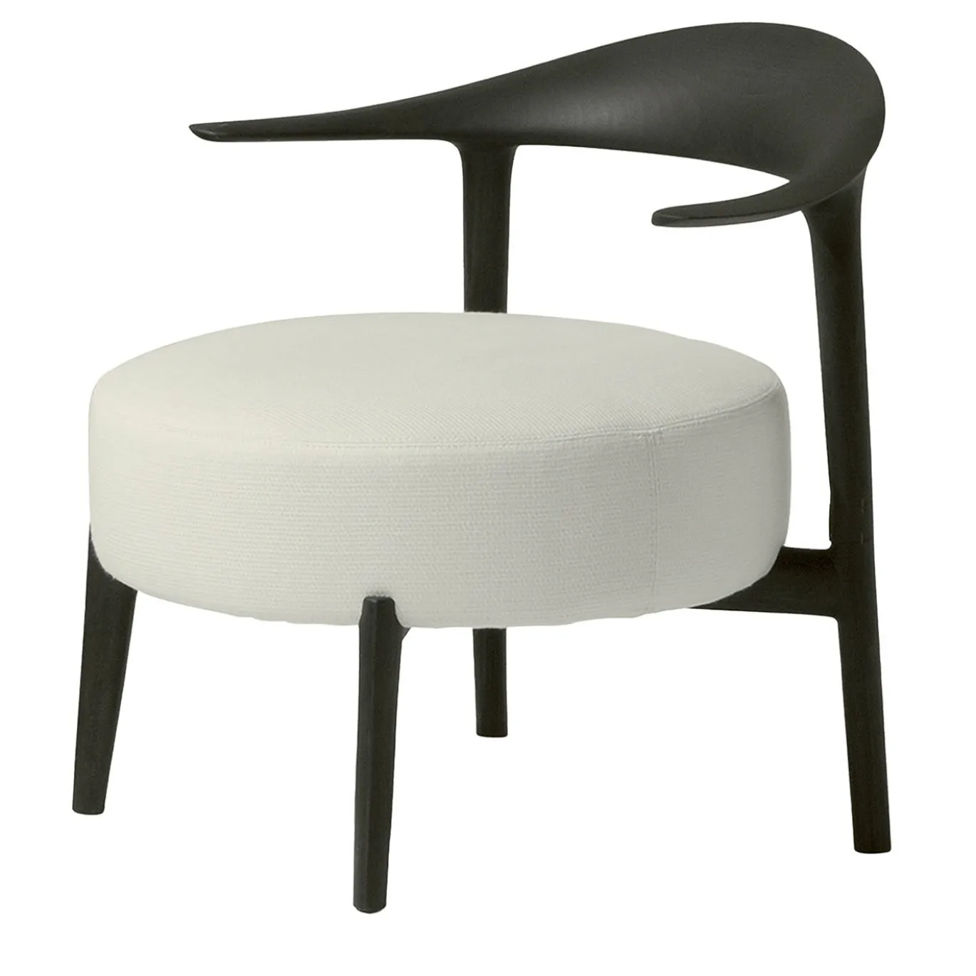 Sedia lounge Ripple bianca e nera