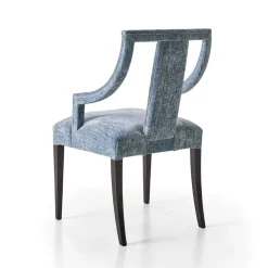 Sedia Lysor in velluto azzurro