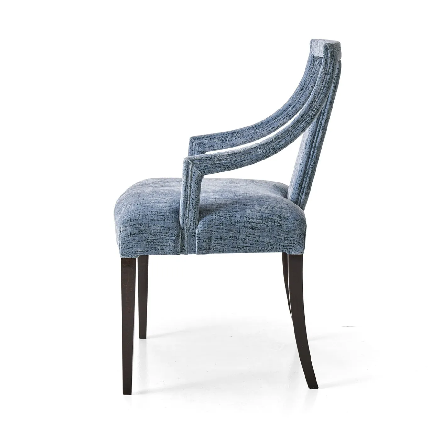 Sedia Lysor in velluto azzurro