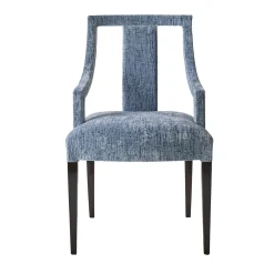 Sedia Lysor in velluto azzurro