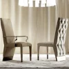 Sedia Nabuk Cappuccino con braccioli