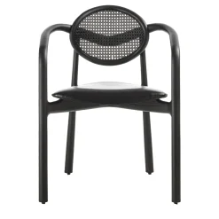 Sedia nera con braccioli Marlena di Studio Nove.3