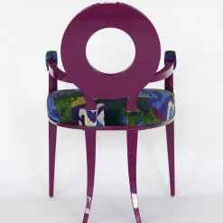 Sedia New Moon Magenta con braccioli