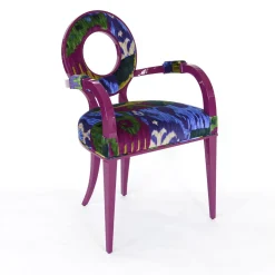 Sedia New Moon Magenta con braccioli