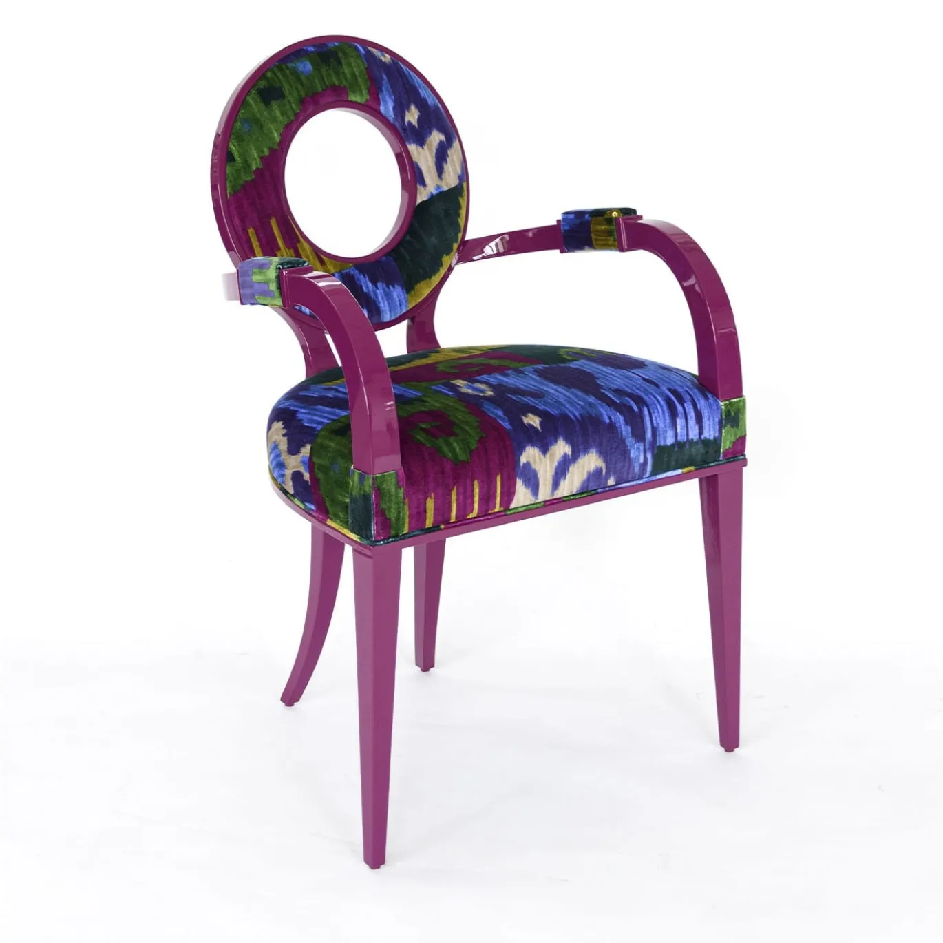 Sedia New Moon Magenta con braccioli