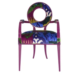 Sedia New Moon Magenta con braccioli
