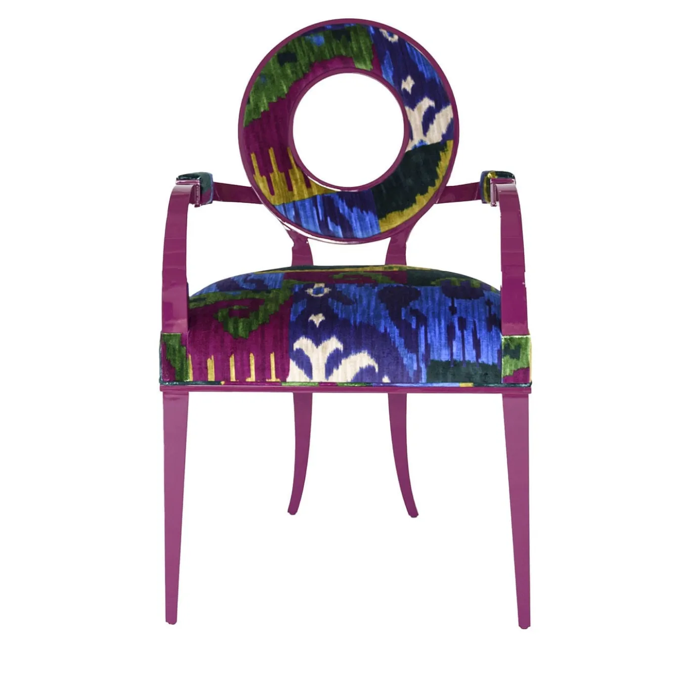 Sedia New Moon Magenta con braccioli