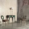 Sedia New Moon oro e verde