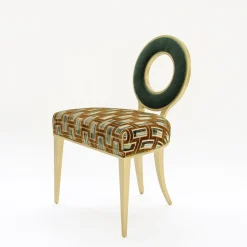Sedia New Moon oro e verde