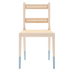 Sedia North con piedini azzurri