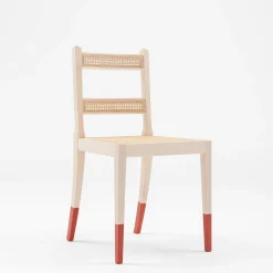 Sedia North con piedi rossi