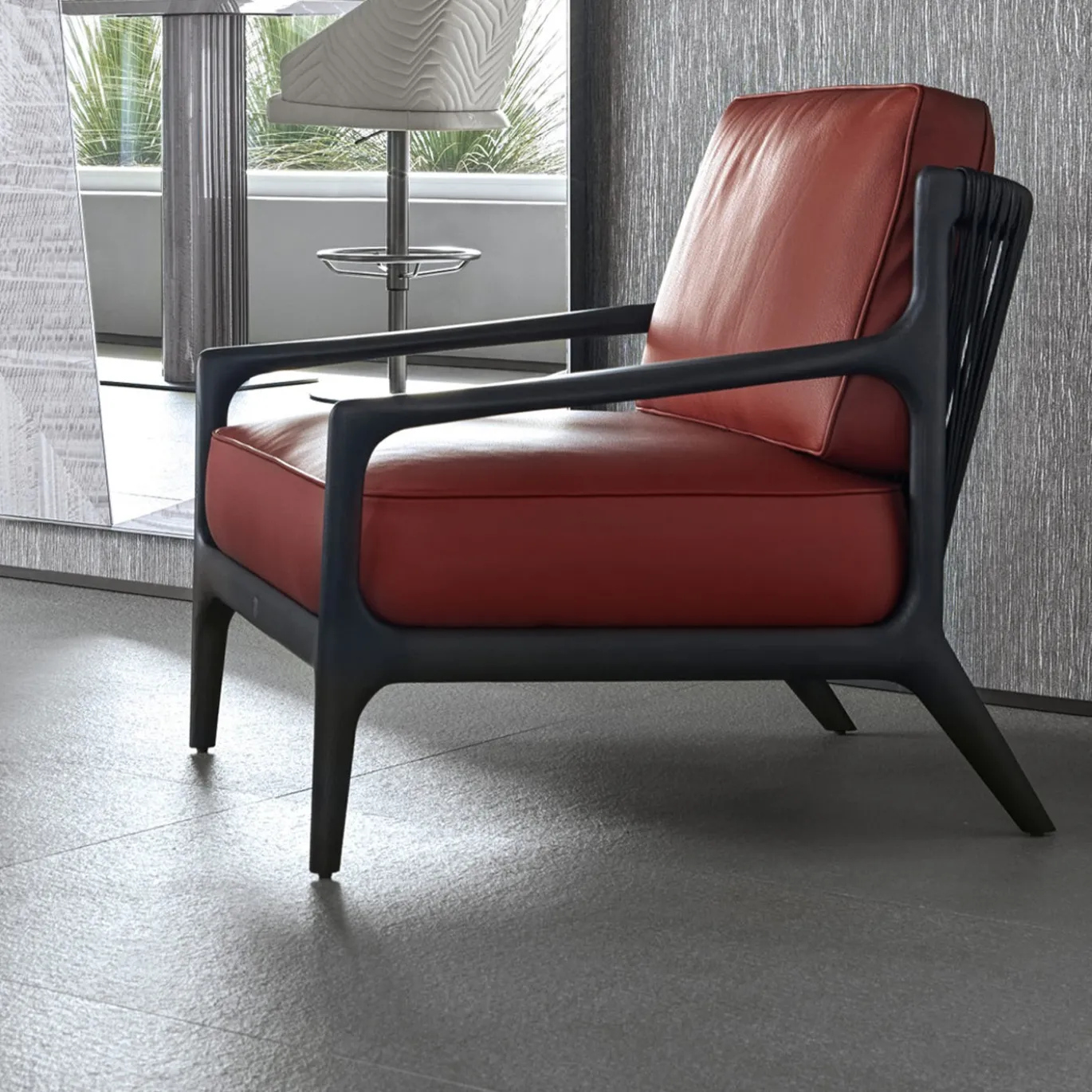 Sedia occasionale in pelle