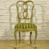Sedia Otto Verde In Stile Veneziano