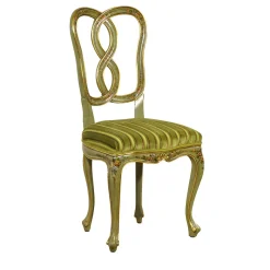 Sedia Otto Verde In Stile Veneziano