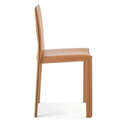 Sedia Pasqualina in Pelle Arancione