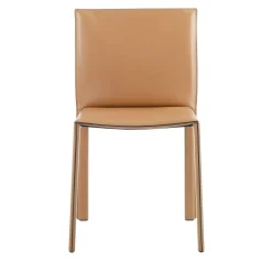 Sedia Pasqualina in Pelle Arancione