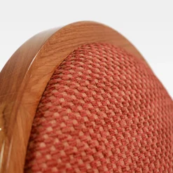 Sedia Pentagon Terracotta con Schienale in Legno Lucido