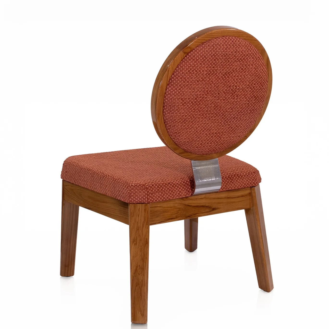 Sedia Pentagon Terracotta con Schienale in Legno Lucido