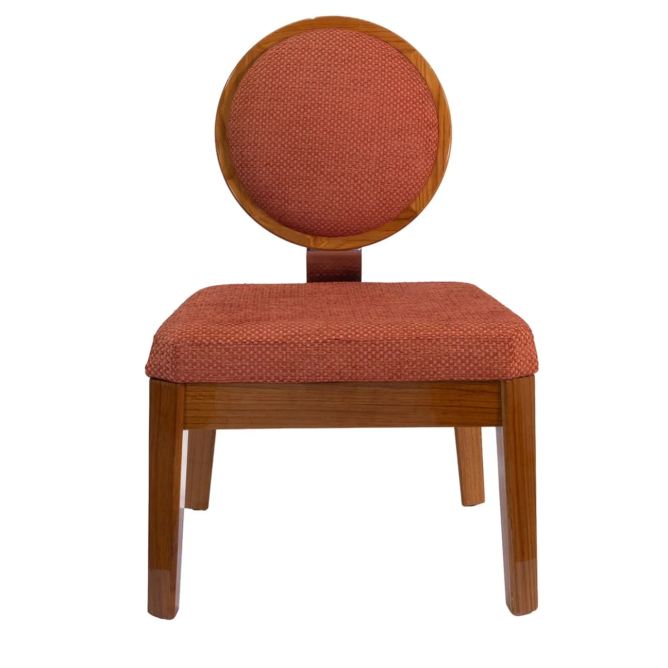 Sedia Pentagon Terracotta con Schienale in Legno Lucido