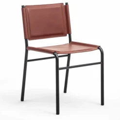 Sedia Pris in Pelle Rossa
