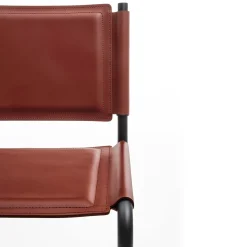 Sedia Pris in Pelle Rossa