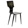 Sedia Sole in legno laccato nero