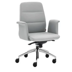 Sedia Star Semi-Executive in Alluminio Grigio