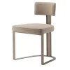 Sedia Sveva brunita e beige con intarsi in corno