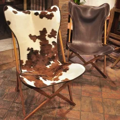 Sedia Tripolina in pelle bovina