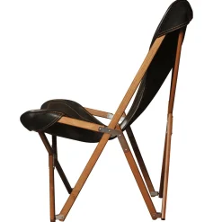 Sedia Tripolina in pelle nera