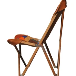 Sedia Tripolina in pelle patchwork