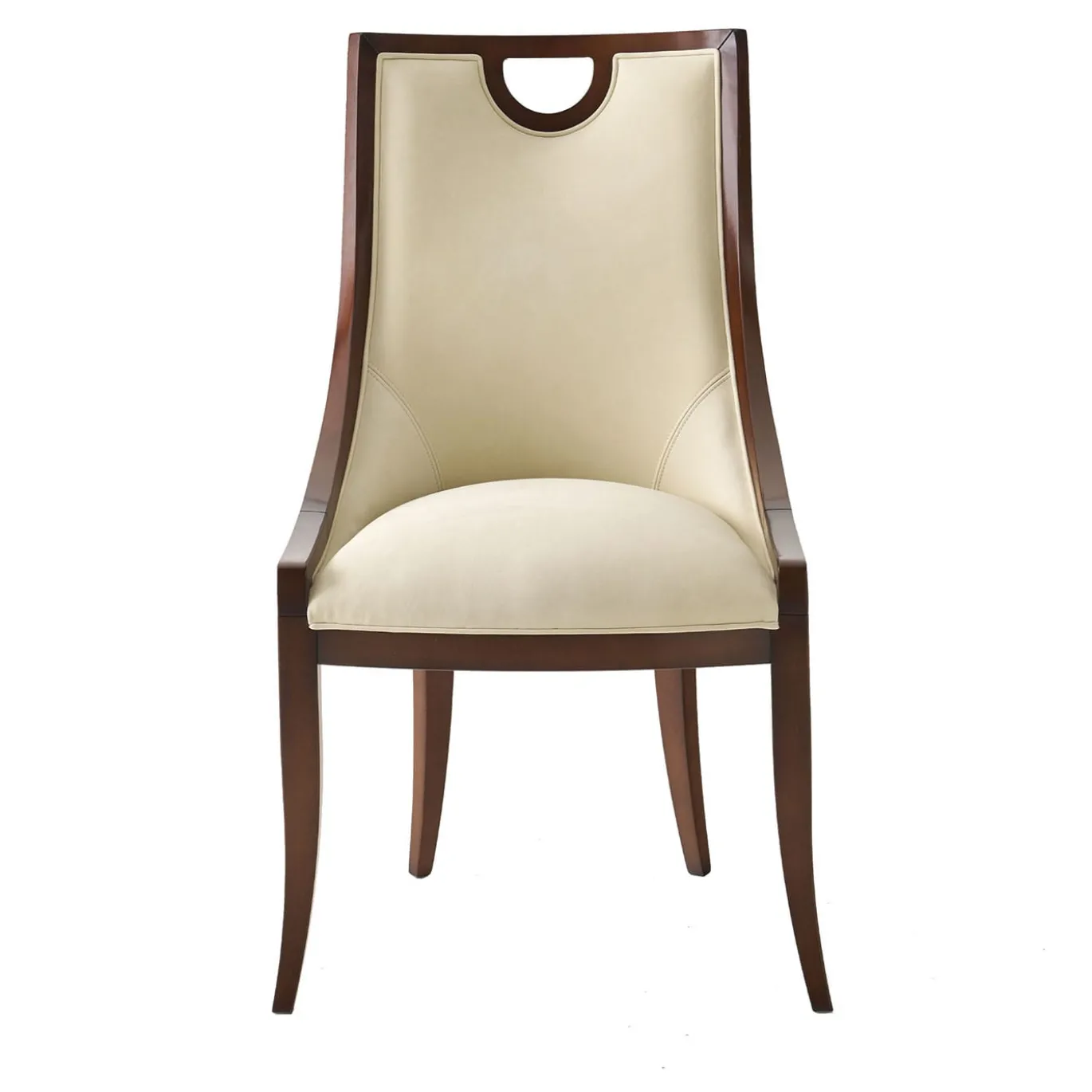 Sedia Tully beige e noce