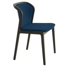 Sedia Vienna in faggio naturale nero e blu