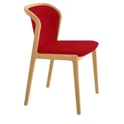 Sedia Vienna in faggio naturale rosso peperoncino