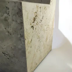 Sedia W in marmo travertino