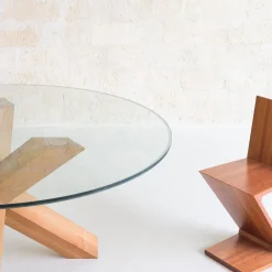 Sedia Zig Zag Marrone di Gerrit T. Rietveld