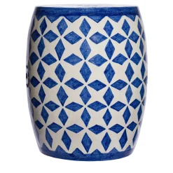 Seduta in ceramica con motivo geometrico Stelle Blu