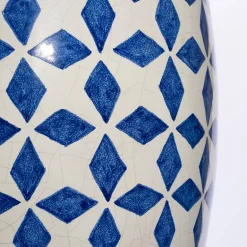 Seduta in ceramica con motivo geometrico Stelle Blu