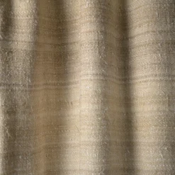 Senja.D2 Coperta in seta e lino con frange color sabbia