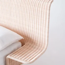 Serafino Letto Matrimoniale in Ferro e Rattan di Mario Scairato