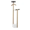 Servomuto Patrick in Legno di Rovere con Base in Marmo Bianco