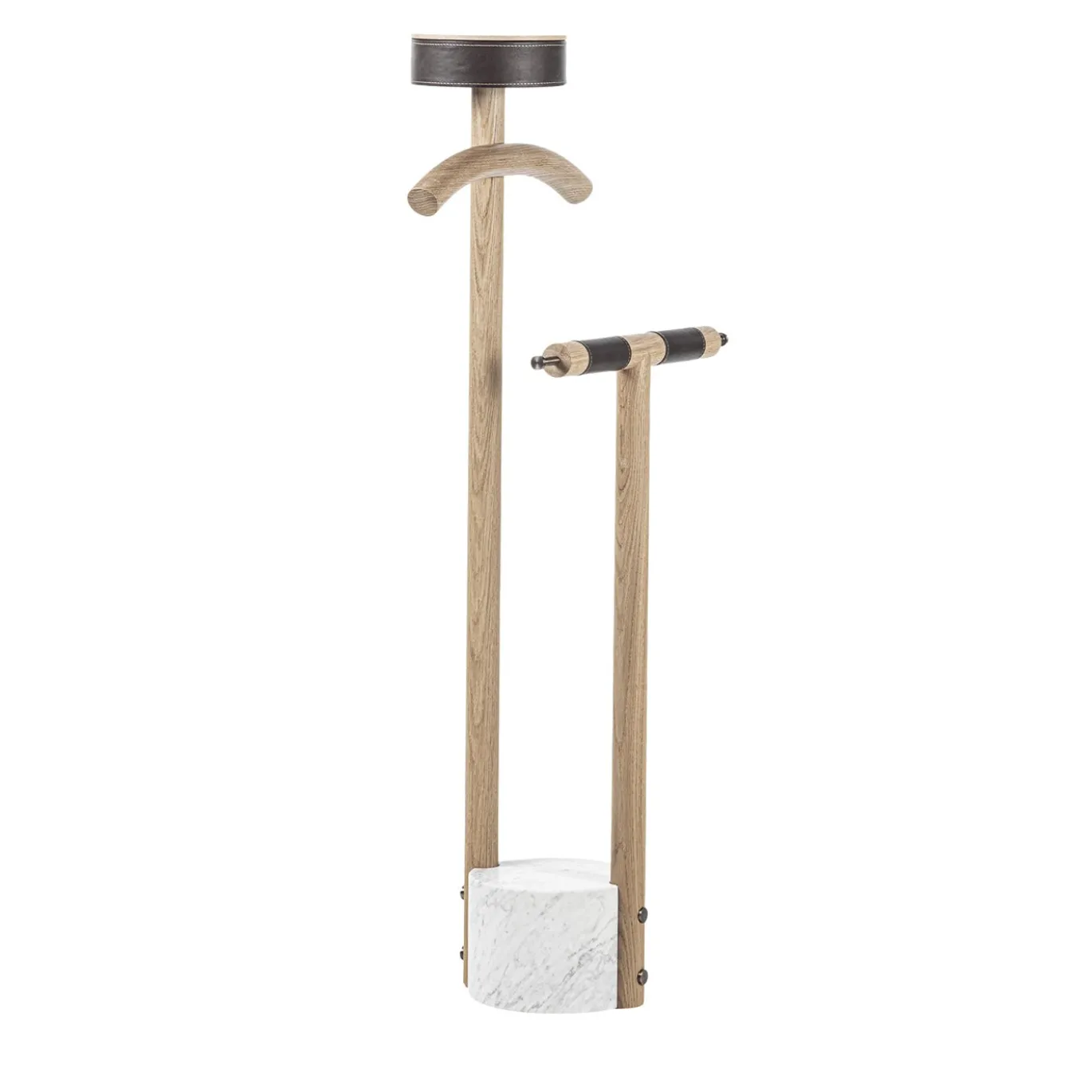 Servomuto Patrick in Legno di Rovere con Base in Marmo Bianco
