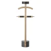 Servomuto Patrick in legno di rovere con base in marmo nero