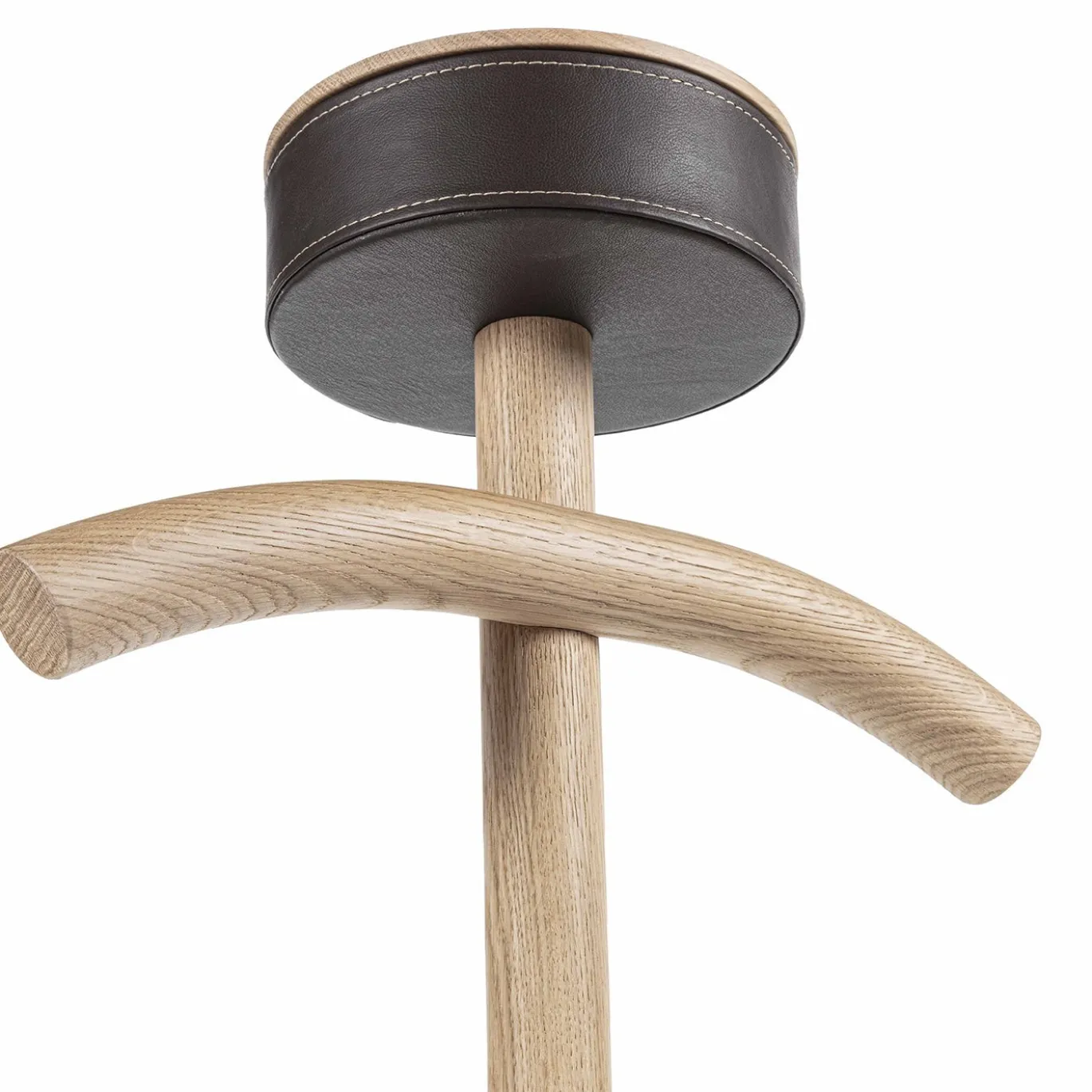 Servomuto Patrick in legno di rovere con base in marmo nero