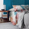Set completo lenzuolo floreale Aura in cotone biologico