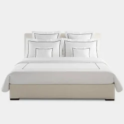 Set copripiumino BACCHETTA in cotone satinato bianco