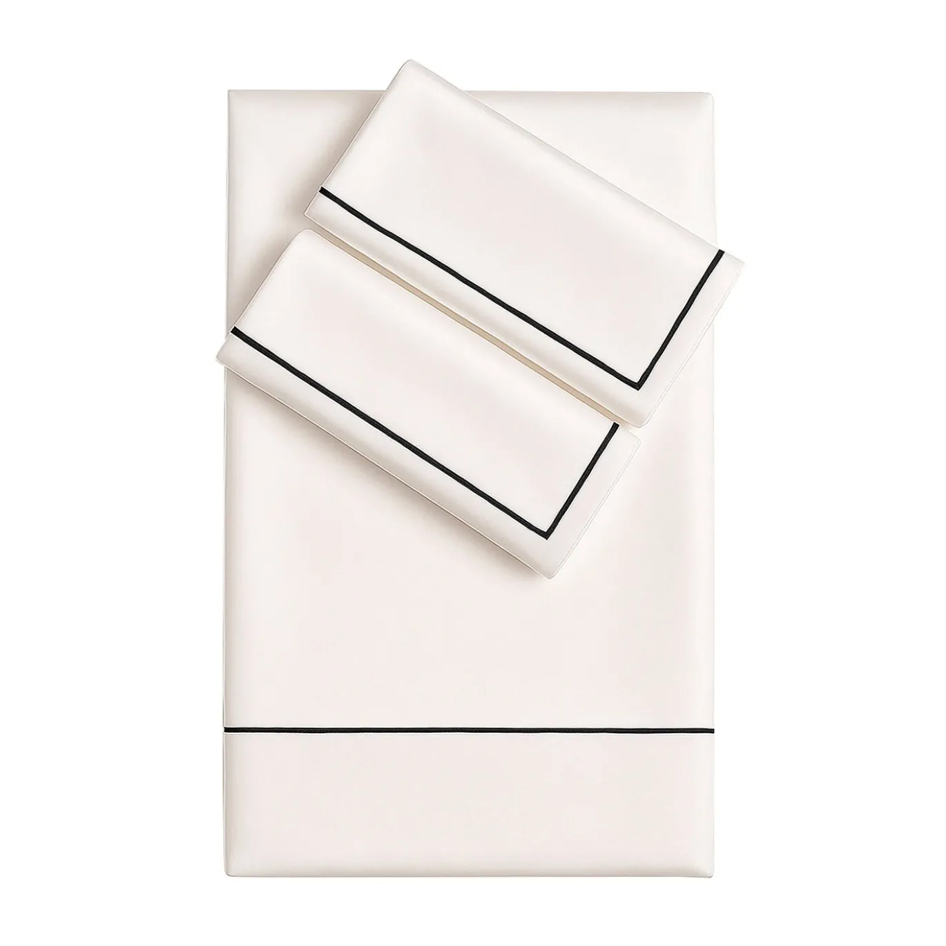 Set copripiumino BACCHETTA in cotone satinato bianco