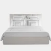 Set copripiumino Botero ricamato in cotone percalle bianco